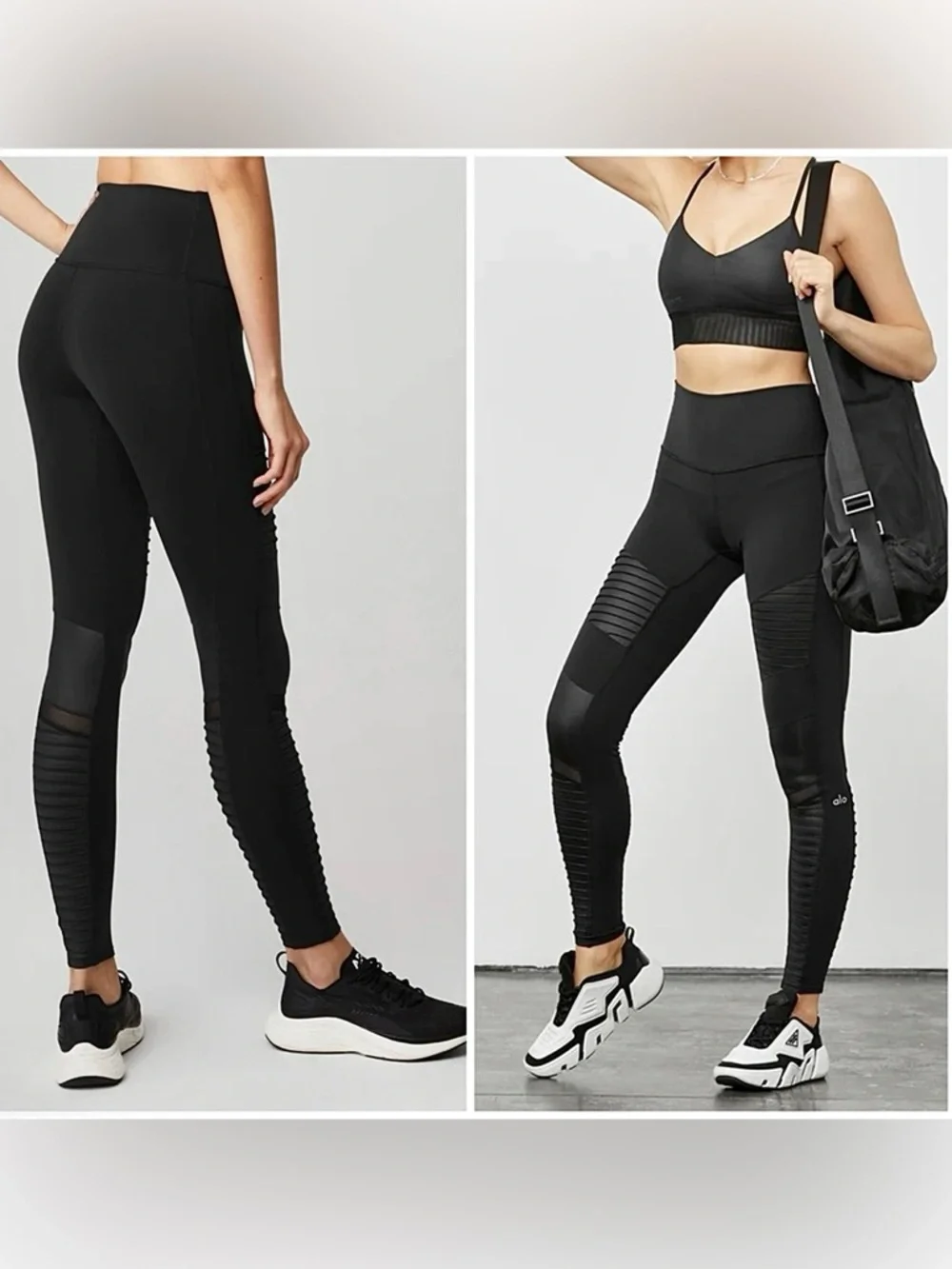 ALO Yoga Black High-Waist Moto Leggings | XS